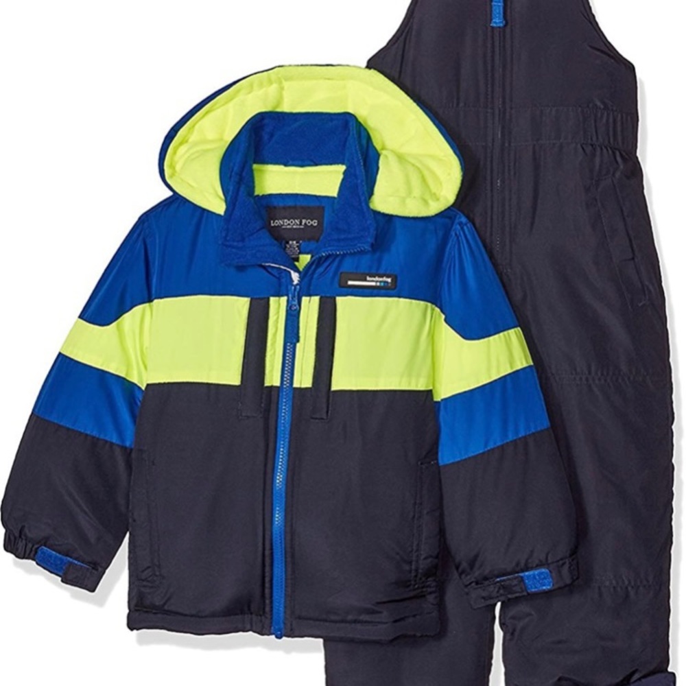 London Fog snowsuit and jacket. Boys large.